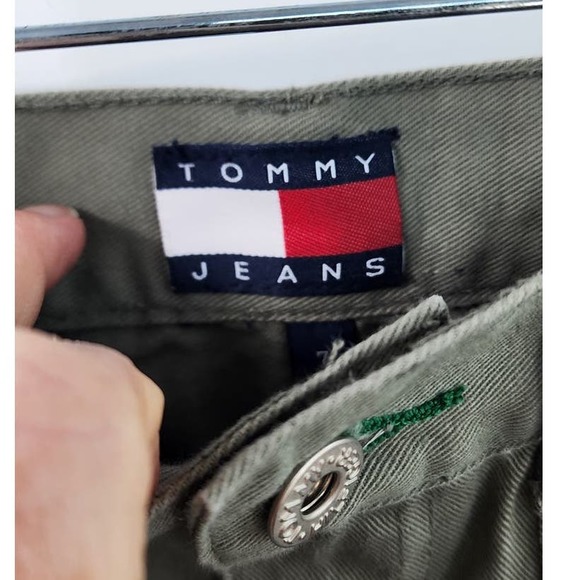 Vintage 90's Y2K Tommy Hilfiger Tommy Jeans Straight Bootcut Green Size 7 - Picture 8 of 10